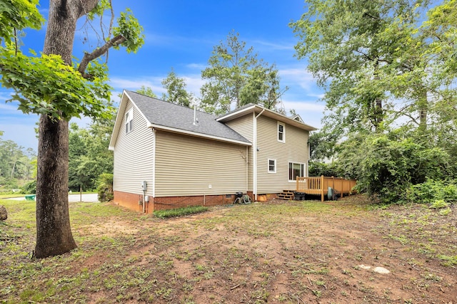 284 Mount Folly Rd, Augusta, GA 30907 - rear view of house with a deck and crawl space