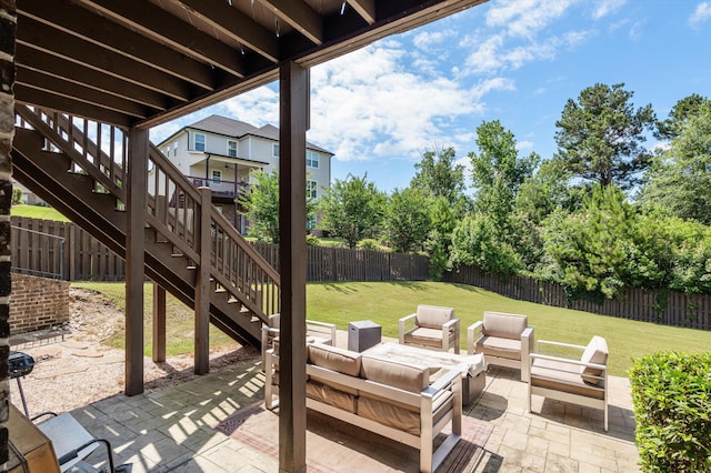 1206 Arcilla Pt, Martinez, GA 30907 - view of patio featuring stairway and outdoor lounge area