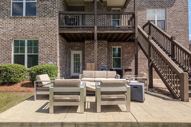 1206 Arcilla Pt, Martinez, GA 30907 - view of patio / terrace with outdoor lounge area and stairway