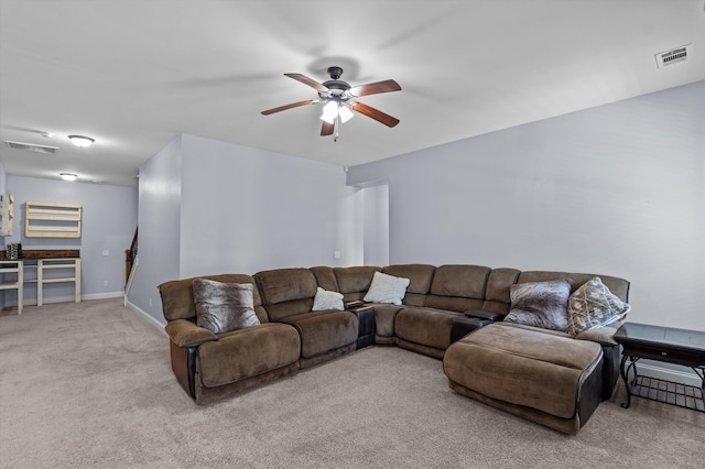 1206 Arcilla Pt, Martinez, GA 30907 - carpeted living area with ceiling fan and baseboards