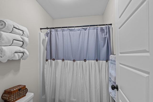 1206 Arcilla Pt, Martinez, GA 30907 - bathroom featuring toilet and shower / bath combo with shower curtain