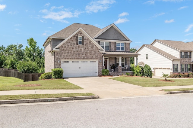 1206 Arcilla Pt, Martinez, GA 30907 - craftsman inspired home featuring brick siding, a porch, driveway, and a garage