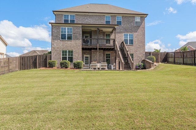 1206 Arcilla Pt, Martinez, GA 30907 - back of house featuring brick siding, stairway, and a patio