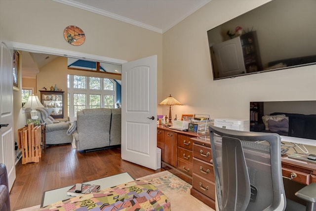 106 Bereau Dr, Mccormick, SC 29835 - office space with ornamental molding and wood finished floors