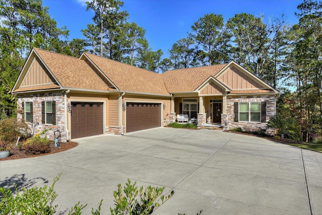 craftsman-style house featuring a garage