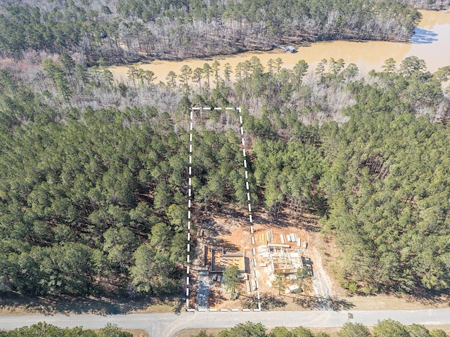 1198 Sunset Cv, Tignall, GA 30668 - aerial view of property and surrounding area featuring a heavily wooded area and property boundaries highlighted