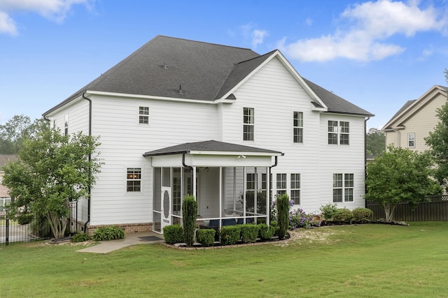 2224 Fothergill Dr, Evans, GA 30809 - back of house with a sunroom and roof with shingles