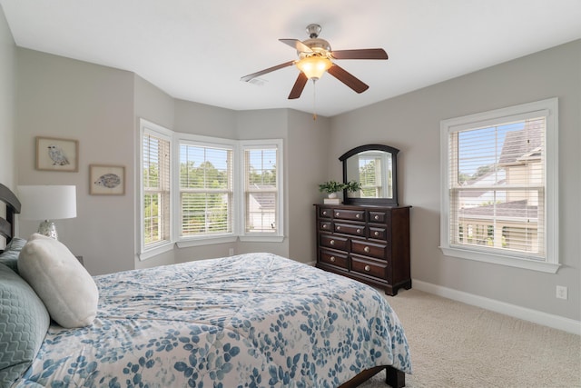 2224 Fothergill Dr, Evans, GA 30809 - bedroom with carpet flooring, baseboards, and ceiling fan