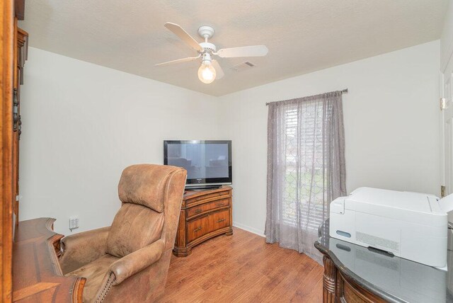2108 Glenn Fls, Grovetown, GA 30813 - office space with a ceiling fan, light wood-type flooring, and baseboards