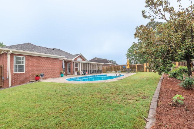 2108 Glenn Fls, Grovetown, GA 30813 - view of swimming pool with a sunroom and a patio area