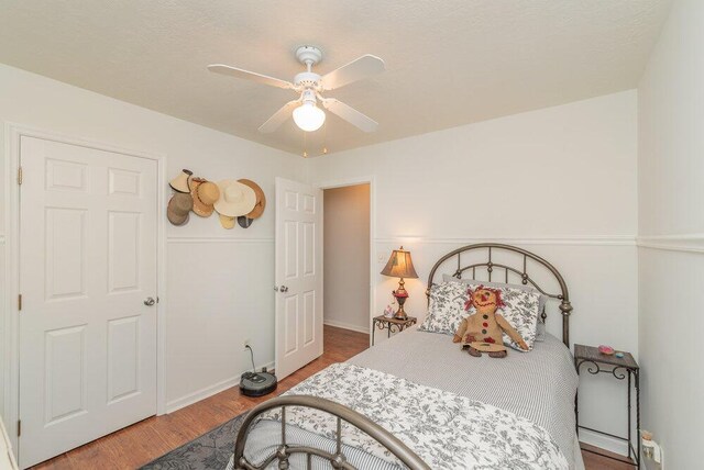 2108 Glenn Fls, Grovetown, GA 30813 - bedroom featuring wood finished floors, baseboards, and ceiling fan