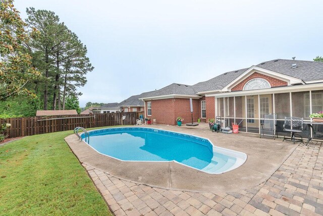 2108 Glenn Fls, Grovetown, GA 30813 - view of swimming pool with a sunroom and a patio