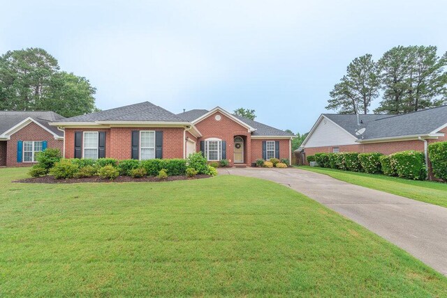 2108 Glenn Fls, Grovetown, GA 30813 - ranch-style home featuring brick siding, a front lawn, and concrete driveway