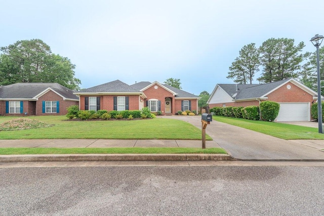 2108 Glenn Fls, Grovetown, GA 30813 - ranch-style home featuring brick siding, a front yard, a garage, and driveway