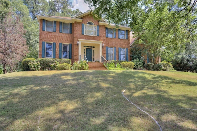 colonial house with a front yard