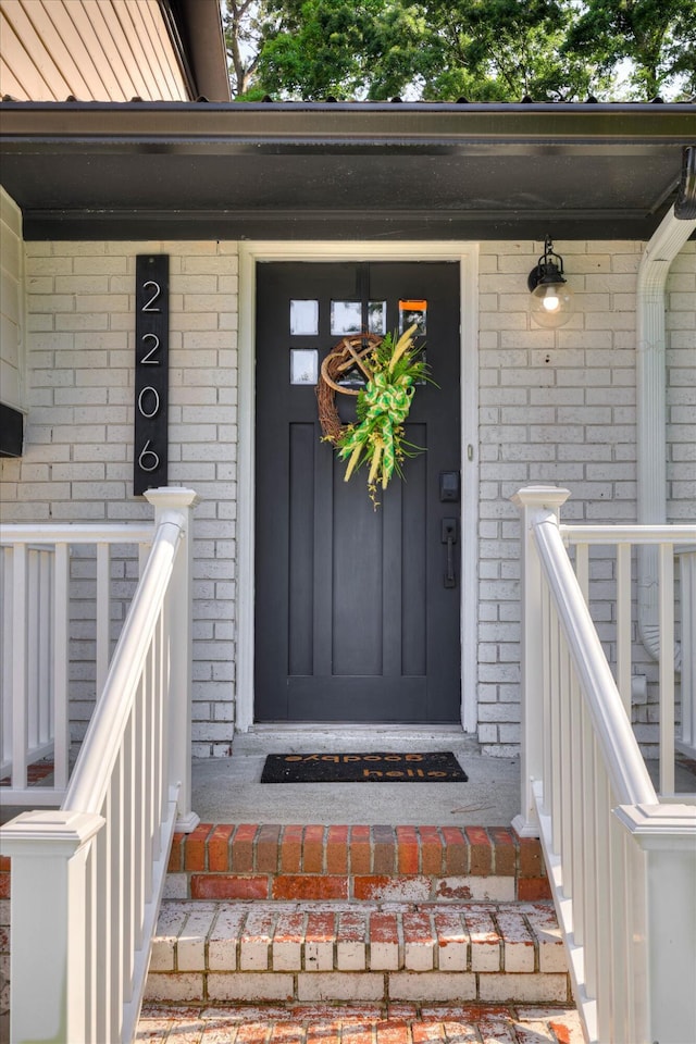 2206 Sandra Ct, Augusta, GA 30906 - doorway to property featuring brick siding