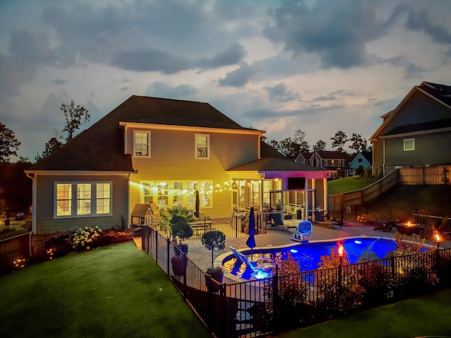 1037 Bartram Rdg, Evans, GA 30809 - rear view of property with a fenced backyard and a patio