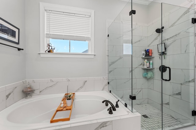 1037 Bartram Rdg, Evans, GA 30809 - full bathroom featuring a garden tub and a stall shower