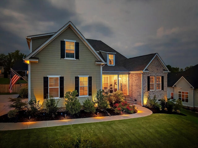 1037 Bartram Rdg, Evans, GA 30809 - rear view of house featuring a yard and brick siding