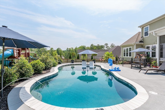 1037 Bartram Rdg, Evans, GA 30809 - view of pool with a playground and a patio area