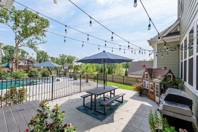 1037 Bartram Rdg, Evans, GA 30809 - fenced backyard with a patio area and an outdoor structure