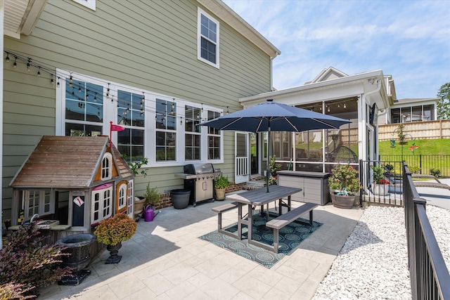 1037 Bartram Rdg, Evans, GA 30809 - view of patio / terrace featuring a grill and outdoor dining area