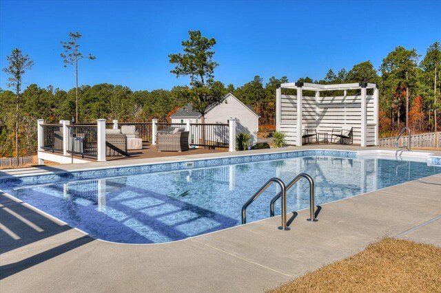 view of pool with a patio