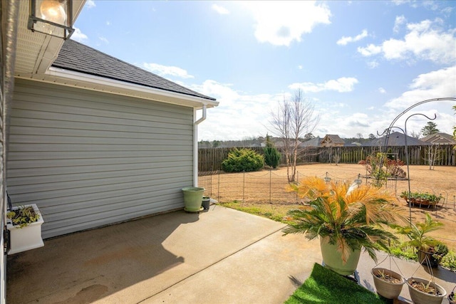 view of patio / terrace with fence