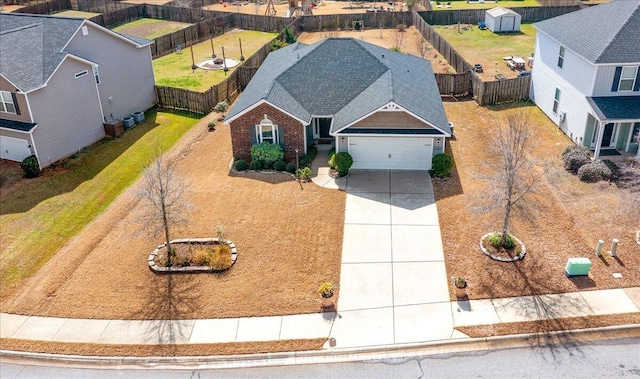 birds eye view of property featuring a residential view