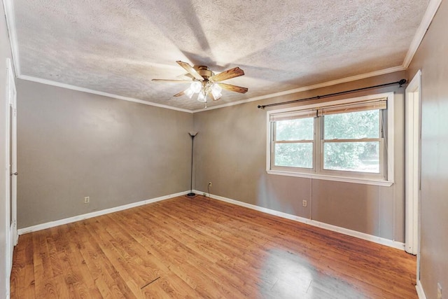 503 Mckenzie Ct, North Augusta, SC 29841 - unfurnished room featuring a ceiling fan, light wood-type flooring, a textured ceiling, and ornamental molding