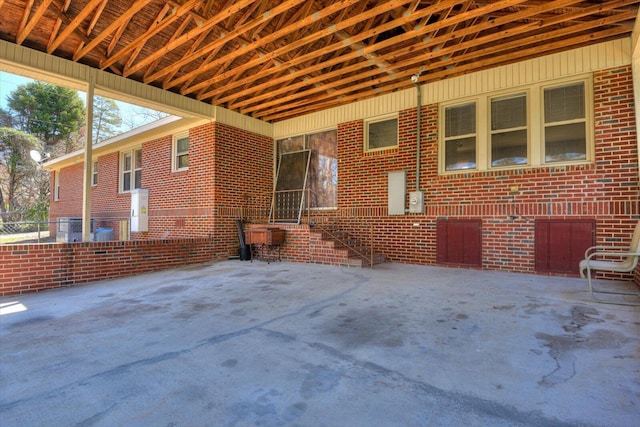 view of patio featuring central AC unit