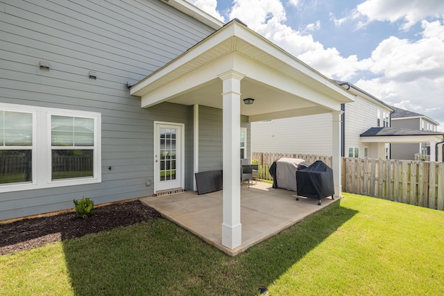 6047 Bakerville Ln, North Augusta, SC 29860 - view of patio / terrace featuring grilling area