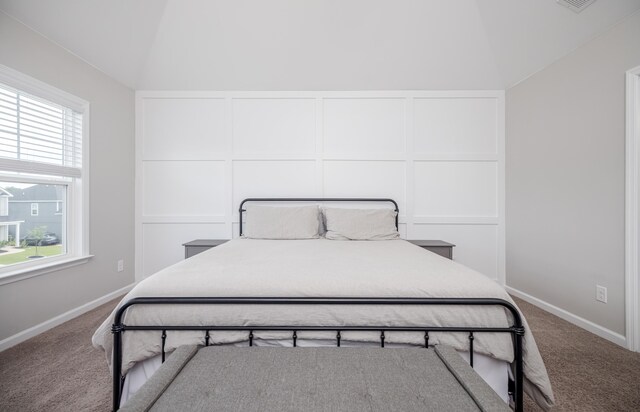 6047 Bakerville Ln, North Augusta, SC 29860 - bedroom featuring lofted ceiling and carpet flooring