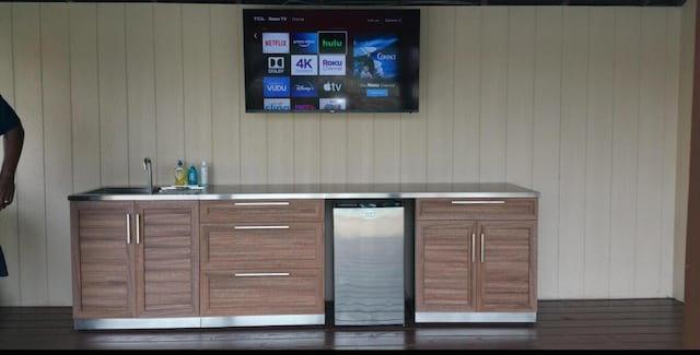 1164 Waltons Pass, Evans, GA 30809 - indoor wet bar featuring wooden walls