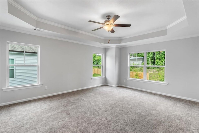 5085 Anna Way Unit Fb28, North Augusta, SC 29841 - carpeted spare room featuring a raised ceiling, crown molding, and ceiling fan