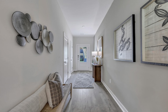 778 Count Fleet Ct, Graniteville, SC 29829 - doorway featuring baseboards and wood finished floors