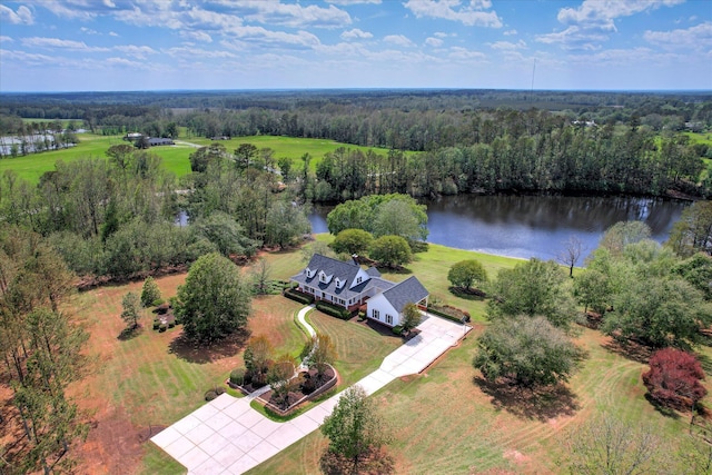 81 Two Mile Dr, Johnston, SC 29832 - aerial view of property and surrounding area with a nearby body of water and a heavily wooded area