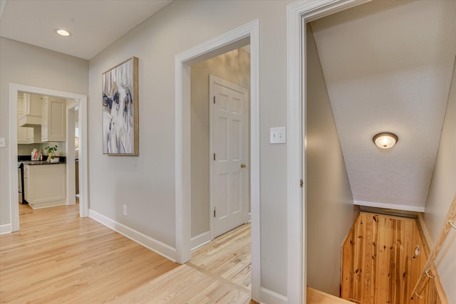 81 Two Mile Dr, Johnston, SC 29832 - hallway featuring light wood finished floors and recessed lighting