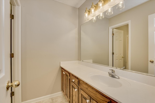 81 Two Mile Dr, Johnston, SC 29832 - bathroom with vanity and tile patterned floors