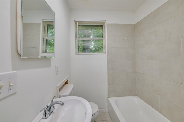 1586 Lee Beard Way, Augusta, GA 30901 - bathroom with toilet, a sink, and tile patterned flooring