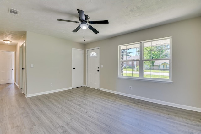 1608 Cider Ln, Augusta, GA 30906 - foyer entrance with wood finished floors, baseboards, and ceiling fan