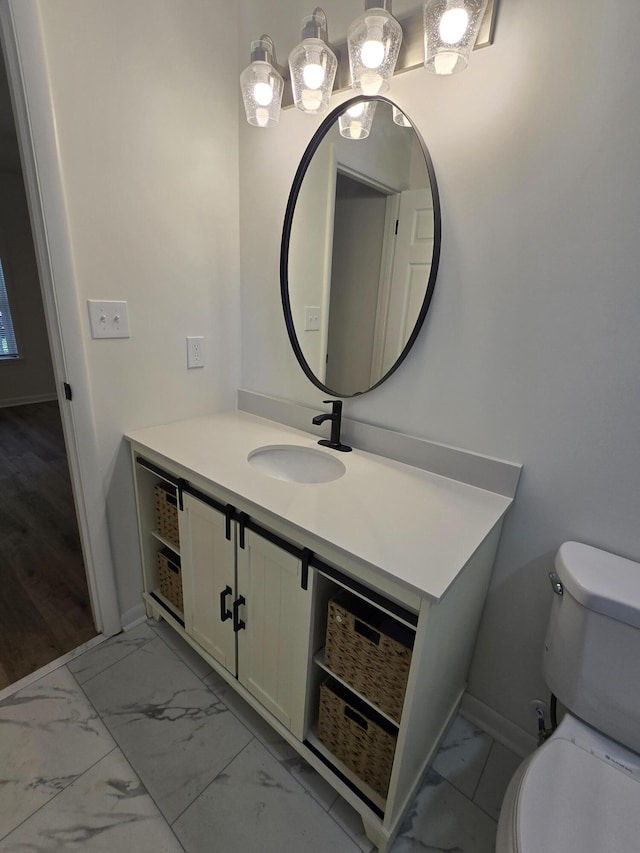 469 Lawrence Dr, Evans, GA 30809 - bathroom featuring marble look tiles and vanity