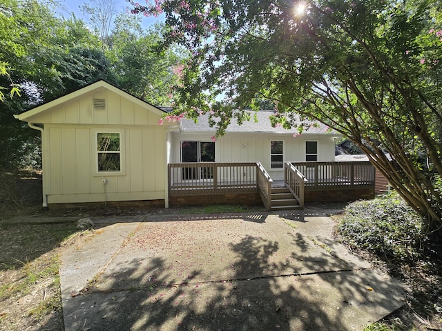 469 Lawrence Dr, Evans, GA 30809 - view of front facade featuring board and batten siding and a deck