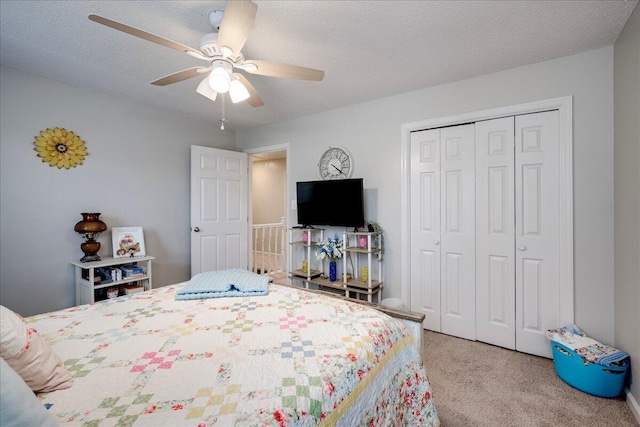 4478 Amanda Ct, Evans, GA 30809 - bedroom featuring carpet floors, a closet, and ceiling fan