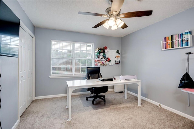 4478 Amanda Ct, Evans, GA 30809 - home office with carpet floors and ceiling fan