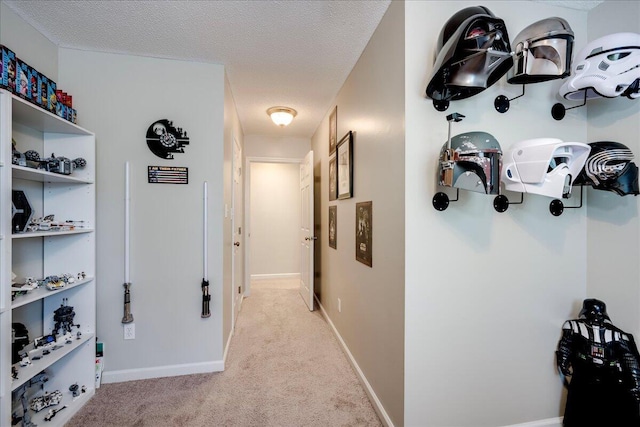 4478 Amanda Ct, Evans, GA 30809 - hallway with light carpet and a textured ceiling