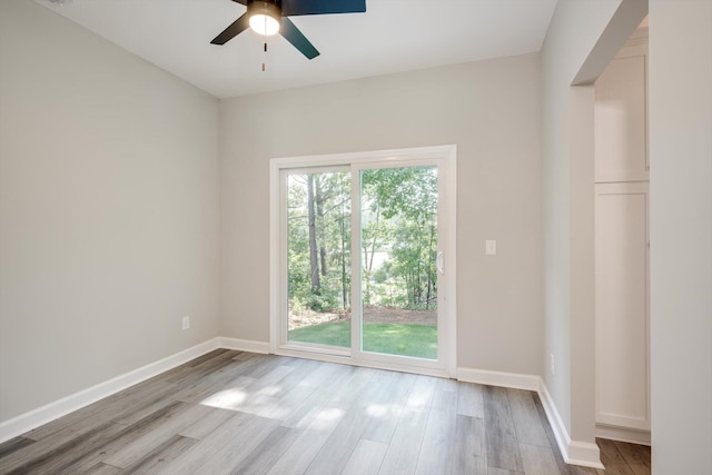 3605 Pebble Creek Dr, Hephzibah, GA 30815 - unfurnished room with a ceiling fan, wood finished floors, and baseboards