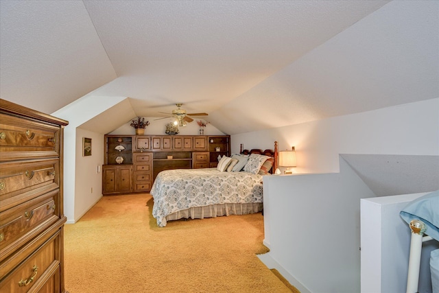 804 Camellia Rd, Augusta, GA 30909 - bedroom with light colored carpet, lofted ceiling, and a ceiling fan
