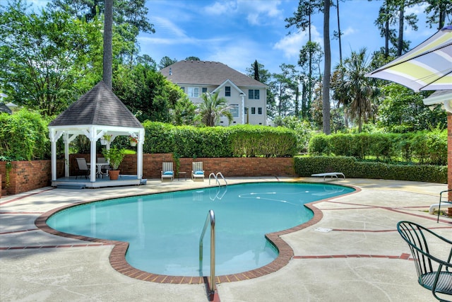 804 Camellia Rd, Augusta, GA 30909 - view of pool featuring a gazebo, a patio, and a diving board