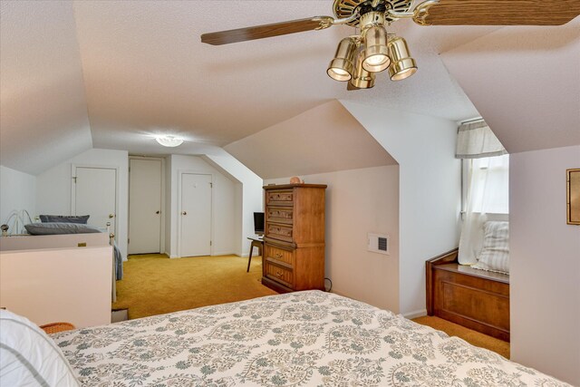 804 Camellia Rd, Augusta, GA 30909 - bedroom with light carpet, lofted ceiling, and ceiling fan